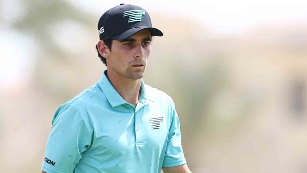 Joaquin Niemann of Torque GC walks during the 2024 LIV Golf Invitational Jeddah at Royal Greens Golf & Country Club in Jeddah, Saudi Arabia.